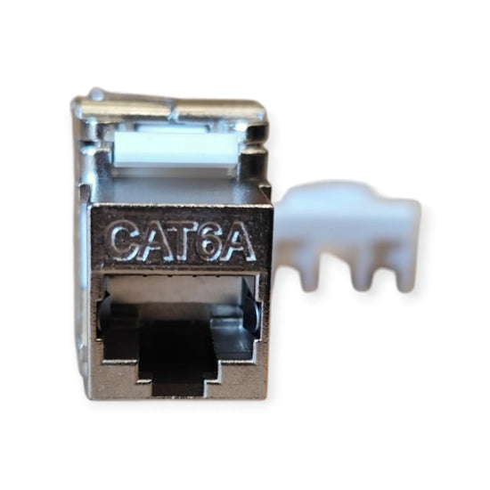90 Degree Cat 6A Keystone Jack Zinc Alloy Shielded 24 Pack MACARAC