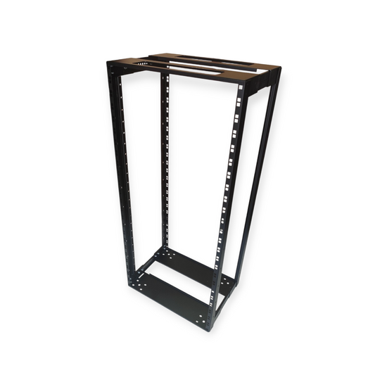 24U Adjustable Depth Open Rack 4 Post 19" 250-350mm Deep