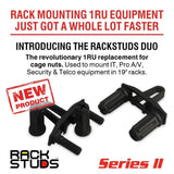 Rackstuds 50pc Pack, Duo 1RU Mounting Solution RSLDUO-1RUB50-S2 RackStuds™