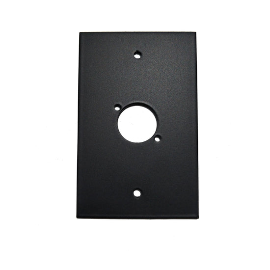 XLR Wall Plate Single XLR (Aluminium Matt Black) MACARAC 19" Inch Sheetmetal
