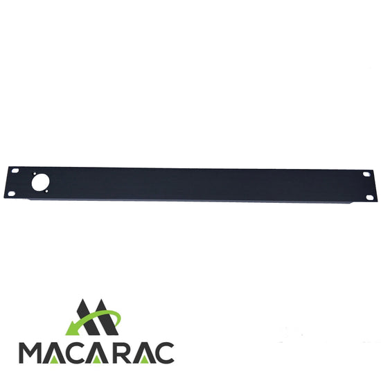 1U 1Way XLR Panel BLACK ANODISED ALUMINIUM (Suit 19" Rack Mount Application) MACARAC 19" Inch Sheetmetal