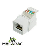 CAT6 Jack UTP Keystone Fits Unloaded Patch Panel MACARAC 19" Inch Sheetmetal