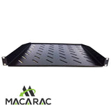 1U 400 mm Deep Cantilever Shelf / Tray Vented  (19" Rack-Mount Application) MACARAC 19" Inch Sheetmetal