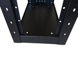 24U Adjustable Depth Open Rack 4 Post 19" 250-350mm Deep MACARAC 19" Inch Sheetmetal