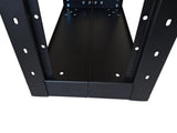 18U Adjustable Depth Open Rack 4 Post 19" 250-350mm Deep MACARAC 19" Inch Sheetmetal