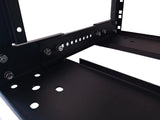 24U Adjustable Depth Open Rack 4 Post 19" 250-350mm Deep MACARAC 19" Inch Sheetmetal
