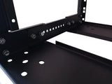 6U Adjustable Depth Open Rack 4 Post 19" 250-350mm Deep MACARAC 19" Inch Sheetmetal