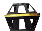 6U Adjustable Depth Open Rack 4 Post 19" 250-350mm Deep MACARAC 19" Inch Sheetmetal