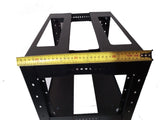 12U Adjustable Depth Open Rack 4 Post 19" 250-350mm Deep MACARAC 19" Inch Sheetmetal