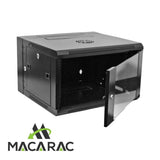 12U 550 WALL SWING MOUNT DATA CABINET (19" Rack / Provision for 2 x 240v Cooling Fan) MACARAC 19" Inch Sheetmetal
