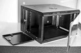12U 550 WALL SWING MOUNT DATA CABINET (19" Rack / Provision for 2 x 240v Cooling Fan) MACARAC 19" Inch Sheetmetal