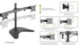 Brateck Curved Horizontal Rail Dual Monitor Array Desktop Stand Fit most 13"-27" MACARAC 19" Inch Sheetmetal
