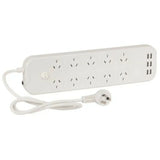Jackson 10 Outlet Surge Protected Powerboard with 6 USB Ports JACKSON INDUSTRIES