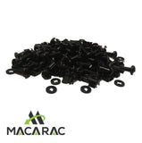 19" Premium Rack Fasteners 50 Pack (Large Head Phillips Screws /Captive Washers/Nuts MACARAC 19" Inch Sheetmetal