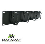 2U Cable Management Panel 4 Clip 2RU (Suit 19" Equipment Racks) MACARAC 19" Inch Sheetmetal