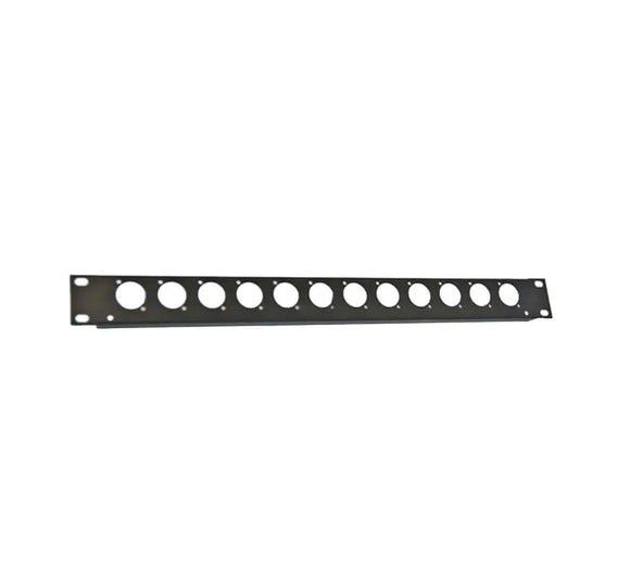 Off Set Cable Rack 1U 12WAY XLR Panel OFFSET (Suit 19