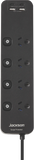 Jackson 4 Way Fast Charge USB-C/A Surge Protected Powerboard
