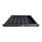 1U Drawer Keyboard Tray for Network Cabinets, Heavy Duty Sliding Shelf, Server Rack Keyboard and Mouse Organizer