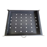 1U Drawer Keyboard Tray for Network Cabinets, Heavy Duty Sliding Shelf, Server Rack Keyboard and Mouse Organizer