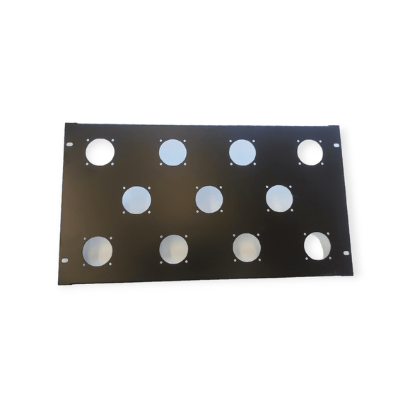 6U MiL Spec Connector Panel 46MM Cutouts 11 way