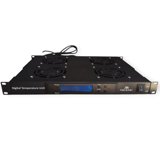 Thermostat Cooling Unit (1RU 4 X 240vAC Ext.l Fan / Suit 19" Rack) MACARAC 19" Inch Sheetmetal