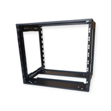 9U Adjustable Depth Open Rack 4 Post 19" 350-450mm Deep MACARAC 19" Inch Sheetmetal