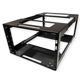 6U Adjustable Depth Open Rack 4 Post 19" 450-700MM Deep MACARAC 19" Inch Sheetmetal