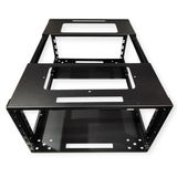 6U Adjustable Depth Open Rack 4 Post 19" 450-700MM Deep MACARAC 19" Inch Sheetmetal