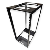 24U Adjustable Depth Open Rack 4 Post 19" 450-700MM Deep MACARAC 19" Inch Sheetmetal