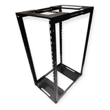 24U Adjustable Depth Open Rack 4 Post 19" 450-700MM Deep MACARAC 19" Inch Sheetmetal