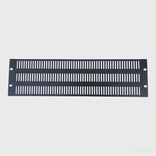 3U Vent Panel 19" Inch Rack-Mount Black