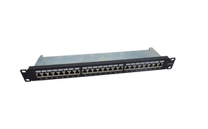 1U PATCH PANEL(CAT6a / RJ45 24 Port /P/C Black 19" Inch Rack-Mount Application) MACARAC 19" Inch Sheetmetal