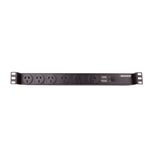 1RU 6 Outlet 19" Rack Mounted Powerboard with Surge Protection