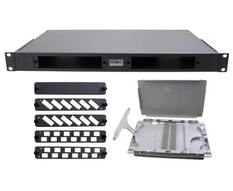 1U 24 Port Fibre Fixed Enclosure Kit with Panels Hypertec