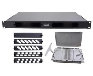1U 24 Port Fibre Fixed Enclosure Kit with Panels Hypertec