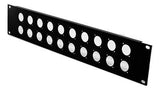 2U 20 WAY XLR / PATCH PANEL Suit BNC & More / 19" Inch Rack-Mount Application