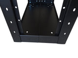 24U Adjustable Depth Open Rack 4 Post 19" 250-350mm Deep