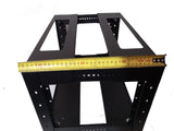 18U Adjustable Depth Open Rack 4 Post 19" 250-350mm Deep