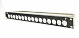 1U XLR  PANEL / 12 WAY (Incl. Lacing Bar / 19" Inch Rack-Mount Application)