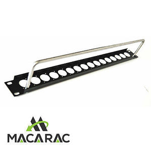 1U XLR  PANEL / 12 WAY (Incl. Lacing Bar / 19" Inch Rack-Mount Application)