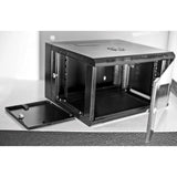 12U 550 WALL SWING MOUNT DATA CABINET (19" Rack / Provision for 2 x 240v Cooling Fan)