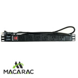 1U 6 WAY POWER DISTRIBUTION UNIT (PDU) 19" Inch Rack-Mount Application