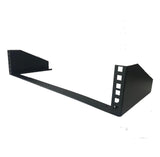 2U Steel Vertical/Horizontal  Wall Mount / Under Desk Rack Bracket (Black) 19" Application