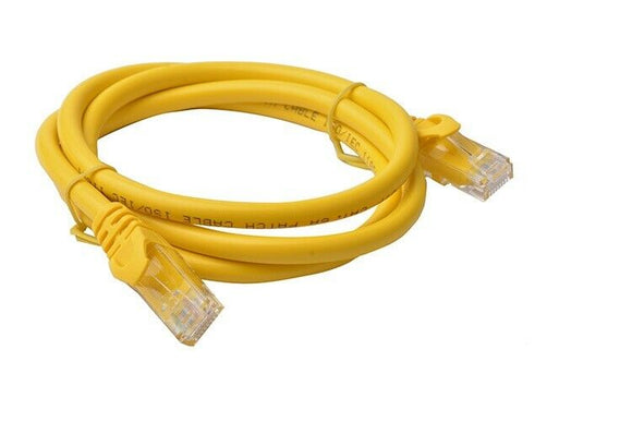 8Ware Cat6a UTP Ethernet Cable 1m Snagless Yellow