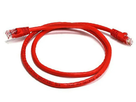 8Ware Cat6a UTP Ethernet Cable 1m Snagless Red 8Ware