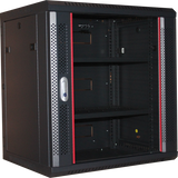 18U 450mm Redback Wall Mounted Data Cabinet Fully Assembled Welded + Fixed Shelf