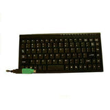 8WARE Mini Keyboard USB & PS2 Black 89 Keys Multimedia keyboard with 10 hot keys